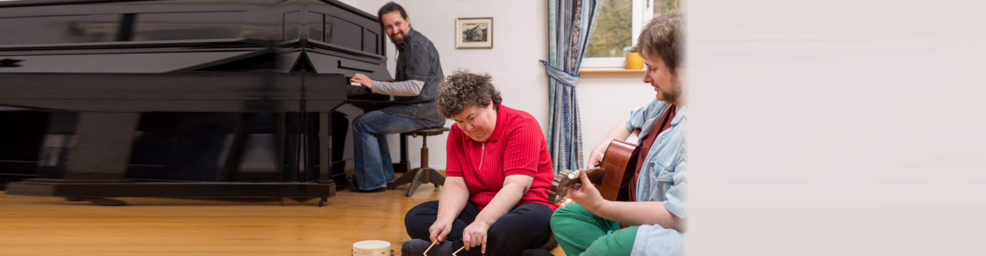 friends playing musical instruments